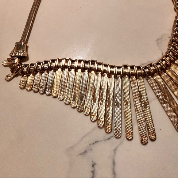 ALDO Polished and Textured with Numbers Gold Toned Necklace - Picture 7 of 14